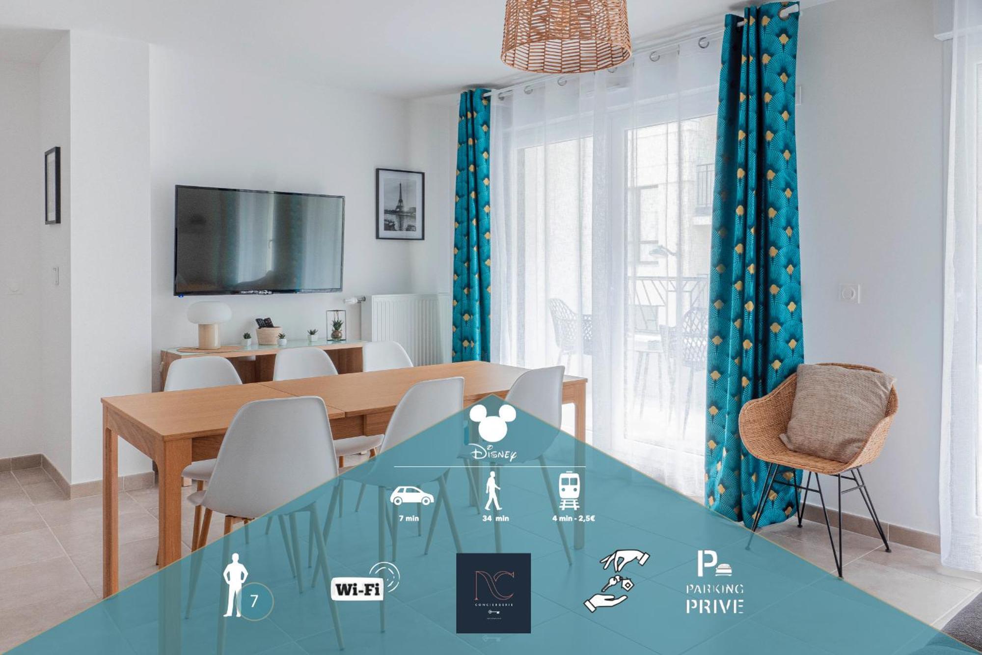 Disneyland-Paris,7Pers, Wifi, Parking, Chessy  Ngoại thất bức ảnh